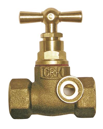 Robinet d'arrêt à visser double femelle à purge 12/17