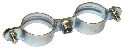 Collier double acier nickelé ø18