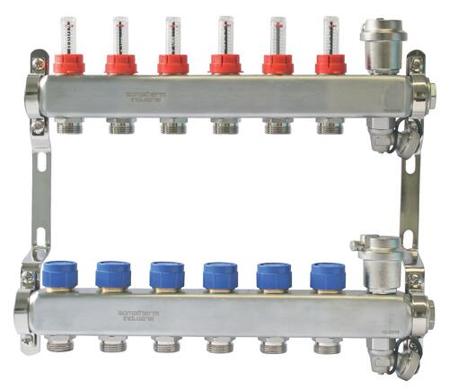 Collecteur PCBT 6 départs en inox