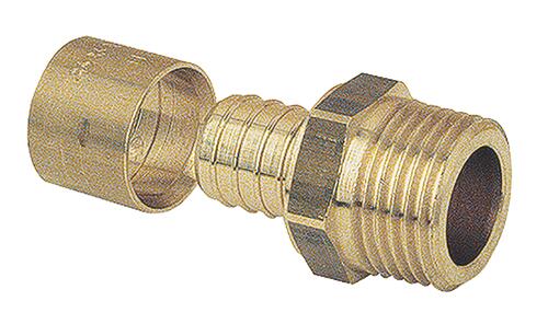 Raccord mâle fixe à glissement PER ø12-12/17