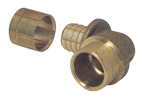 Coude à souder sur tube cuivre à glissement PER16-CU14