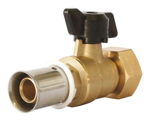 Mini-vanne pour collecteur avec raccord à sertir PER ø12