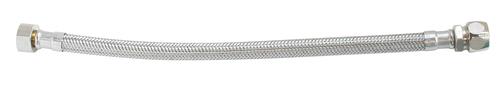Flexible sanitaire 1 écrou tournant femelle 20/27 - 1 raccord bicône 14 pour cuivre - Longueur 500mm DN8