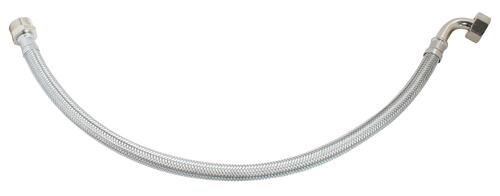 Flexible sanitaire 1 raccord mâle 20/27 - 1 coude écrou tournant femelle 20/27 - Longueur 1500 mm - DN10