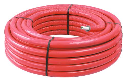 Tube multicouche ø20 isolé rouge en couronne 50m
