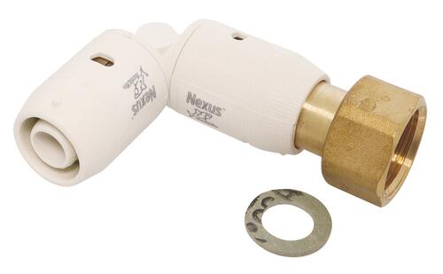 Coude NEXUS écrou tournant 20/27 pour tube multicouche ø20 - JOHN GUEST