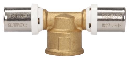 Té femelle 15/21 au centre à sertir pour multicouche ø20 