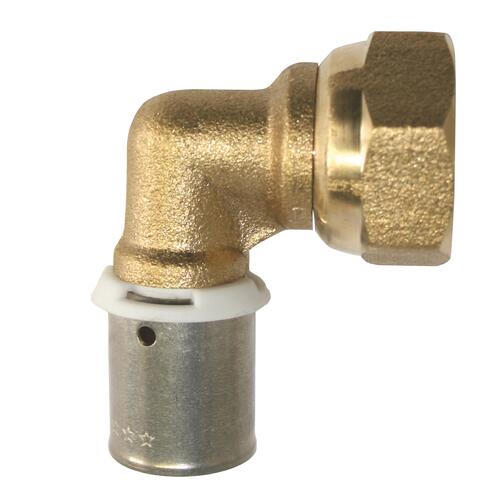 Coude à écrou tournant à sertir PER ø12-15/21