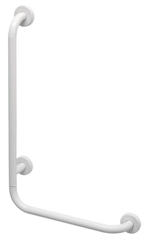 Barre d'appui coudée blanche 90° à gauche 