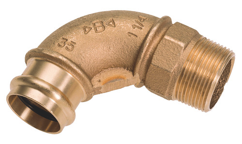 Coude mâle 90° bronze à sertir EAU ø12-12/17 34001-12-12