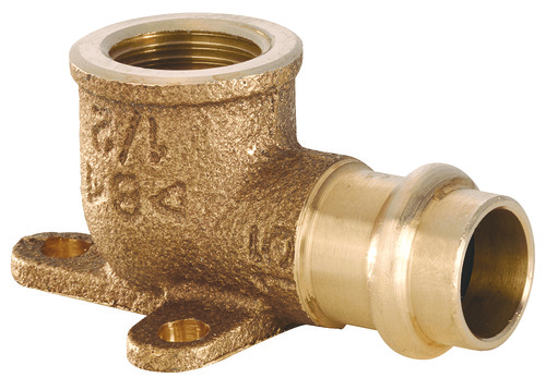 Applique coudée femelle bronze à sertir EAU ø22-20/27 34035-22-20