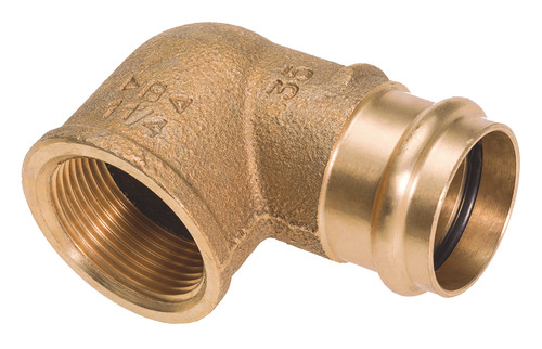 Coude femelle 90° bronze à sertir EAU ø12-12/17 34090-12-12