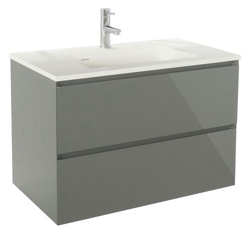 Meuble PANADURA à suspendre 60 cm gris brillant