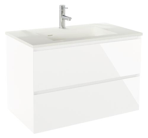 Meuble PANADURA à suspendre 80 cm blanc brillant