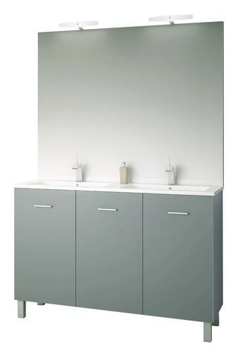 Meuble NEW YORK sur pieds 120cm gris mat