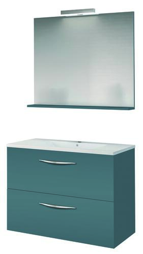 Meuble DUBAI à suspendre 60cm bleu paon