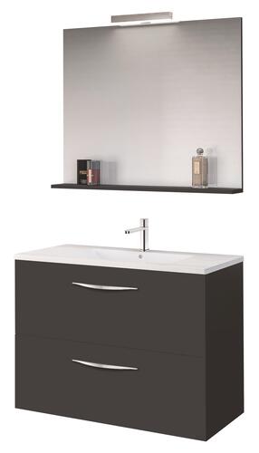 Meuble DUBAI à suspendre 80cm noir mat