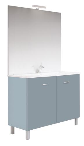 Meuble NEW YORK sur pieds 80cm bleu bleuet