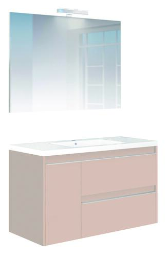 Meuble BOSTON à suspendre 80cm rosé poudré