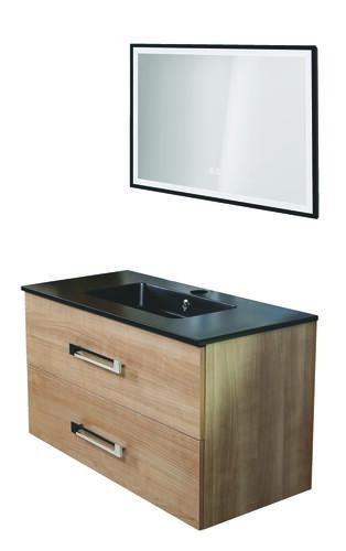 Meuble DACCA à suspendre 90cm avec miroir LED SEVILLE