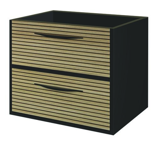 Caisson DUBAI noir acacia 60cm