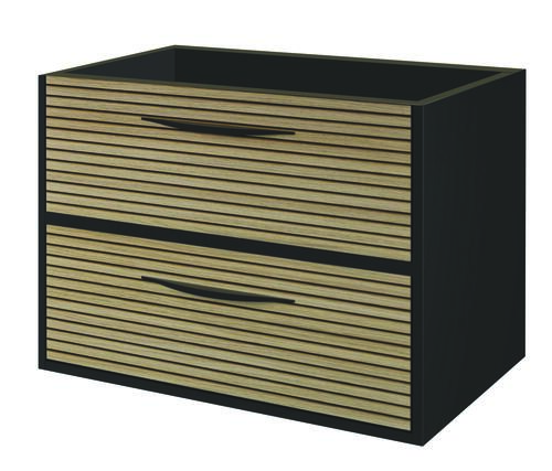 Caisson DUBAI noir acacia 70cm