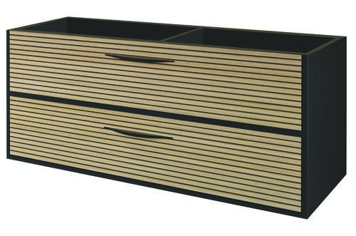 Caisson DUBAI noir acacia 120cm