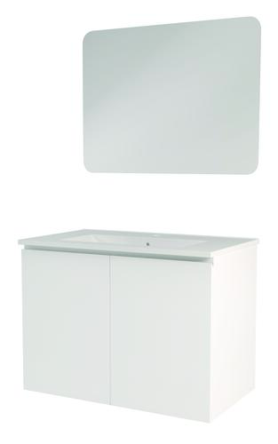 Meuble OSLO à suspendre 2 portes 80cm blanc mat