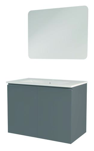 Meuble OSLO à suspendre 2 portes 80cm gris