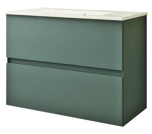 Meuble MILAN à suspendre 2 tiroirs 60 cm gris avec miroir