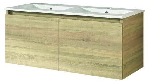 Meuble MILAN à suspendre 4 portes 120 cm bois avec miroir