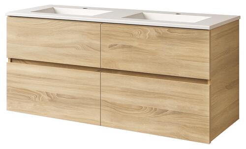 Meuble MILAN à suspendre 4 tiroirs 120 cm bois avec miroir ONDEE 402119724
