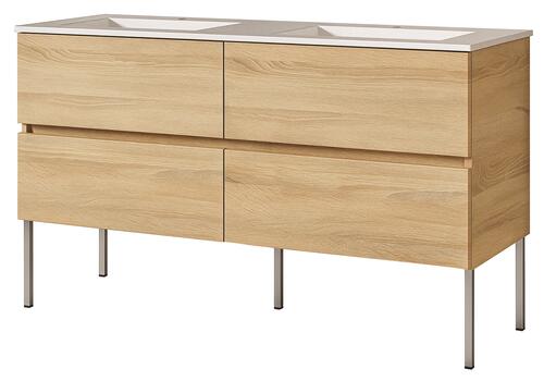 Meuble MILAN à poser 4 tiroirs 120 cm bois avec miroir ONDEE 402119748