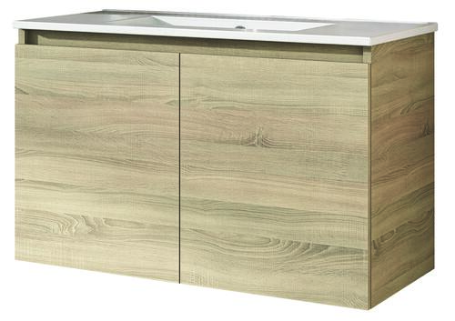 Meuble MILAN à suspendre 2 portes 70 cm bois avec miroir