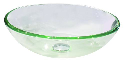 Vasque à poser ronde ø42cm en verre transparent