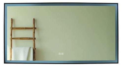 Miroir LED Seville 120X60cm contours aluminium noir 
