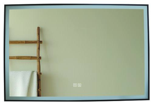 Miroir LED Seville 90X60cm contours aluminium noir 
