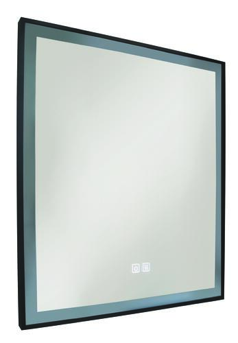 Miroir LED Seville 60X60cm contours aluminium noir 