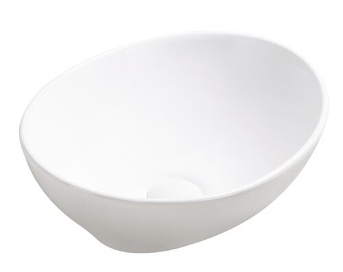 Vasque à poser céramique ovale blanche mate  - PALMA