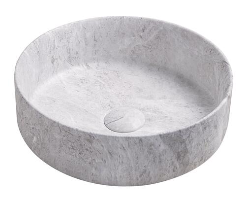 Vasque à poser céramique ronde marbre gris - MURCIA