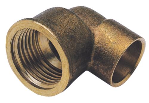 Coude laiton 90° femelle et à souder cuivre ø16-15/21 - 90GC