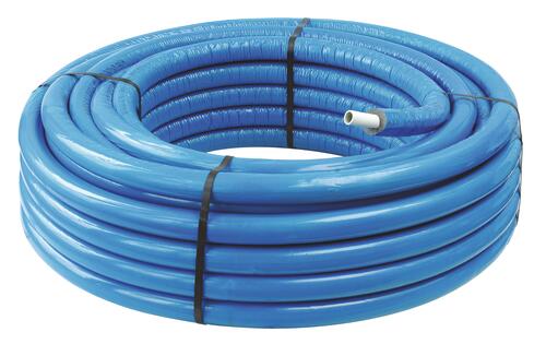 Tube multicouche ø16 isolé bleu en couronne 50m