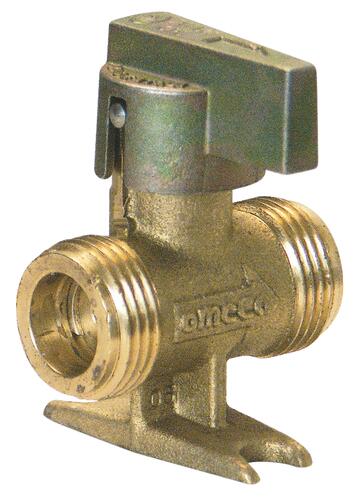 Robinet d'arrêt 1/4 de tour à patte pour gaz propane M20/150