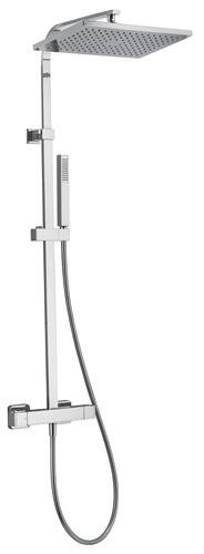 Colonne de douche thermostatique téléscopique corps froid CUADR'O 