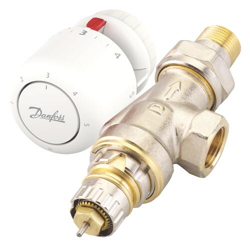 Robinet thermostatique équerre inverse F15/21 à tension de vapeur VT0,2 - DANFOSS