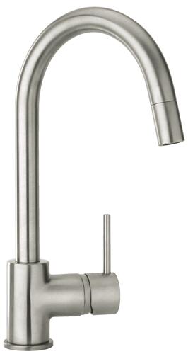 Mitigeur d'évier avec douchette nickel Fact'Ory 