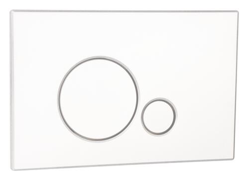 Plaque de commande 3/6 litres ronde blanche 