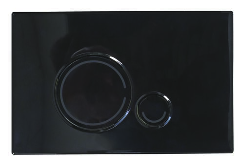 Plaque de commande 3/6 litres ronde noire 