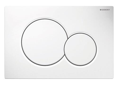Plaque de commande blanche SIGMA01 R - GEBERIT