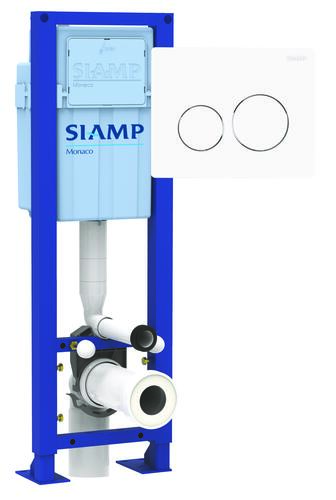 Pack WC suspendu complet autoportant 3/6 litres Ingenio avec plaque de commande - SIAMP